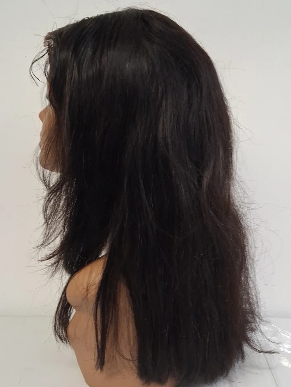 Dark Brown Synthetic Wig - Natural Straight Style